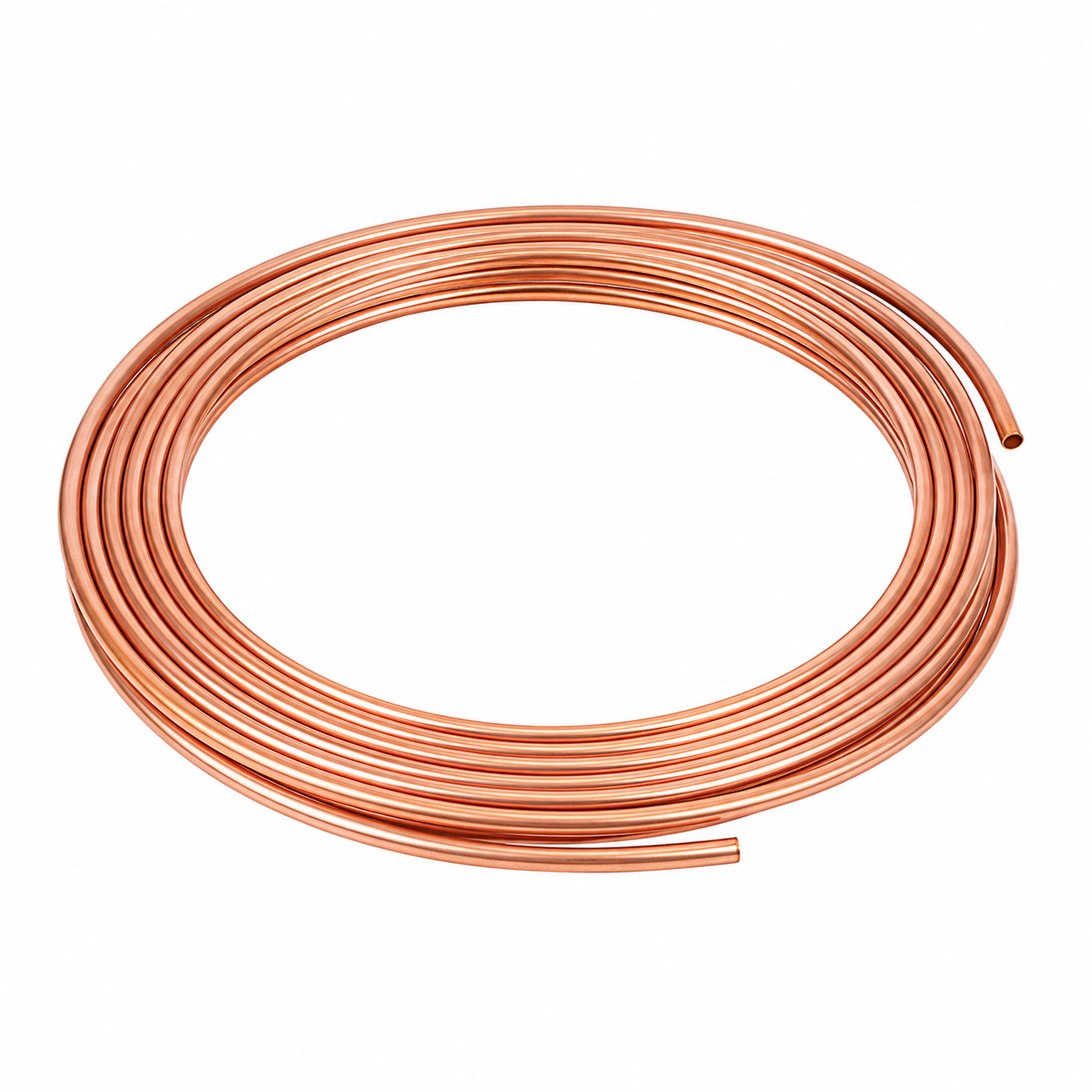 Tubo de Cobre 1/4 em Bobina Flexível para execução de linhas frigorígenas em sistemas de refrigeração e climatização, comercializado pela Grupo Smart Rio.
